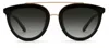 Krewe Clio Round Acetate Sunglasses, Black In Black