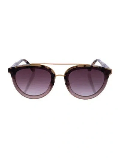 Pre-owned Krewe Clio Nylon Wayfarer Sunglasses In Neutral