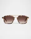 Krewe Colton Acetate & Stainless Steel Aviator Sunglasses