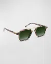 KREWE COLTON PATTERNED ACETATE AVIATOR SUNGLASSES