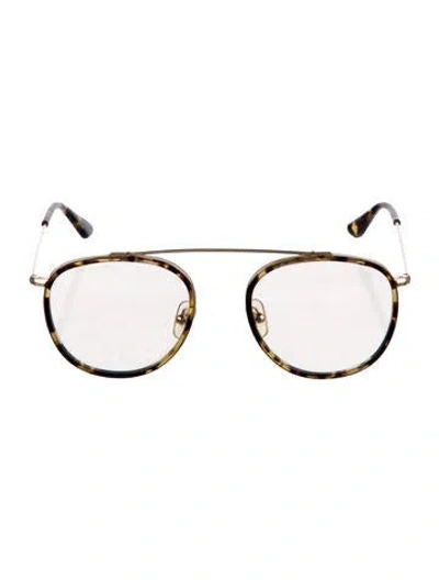Pre-owned Krewe Conti Round Sunglasses In Neutral