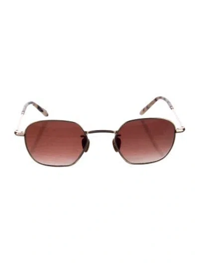 Pre-owned Krewe Dale Square Sunglasses In Gold
