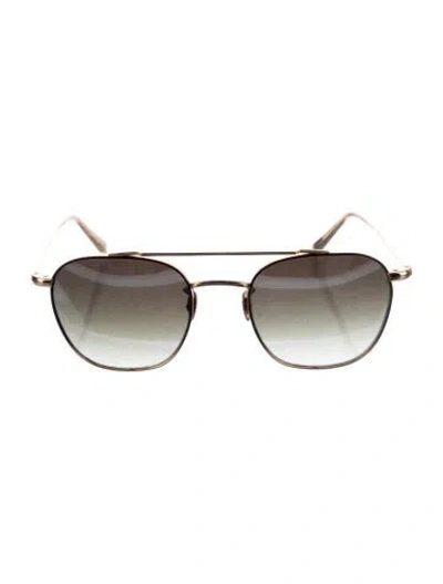 Pre-owned Krewe Dale Square Sunglasses In Gold