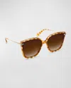 Krewe Dede Nylon Acetate Butterfly Sunglasses In Amaretto