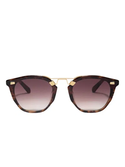 Krewe Du Optic Beau Nylon Sunglasses In Brown