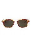 Krewe Du Optic Colton Tortoiseshell Square-frame Sunglasses