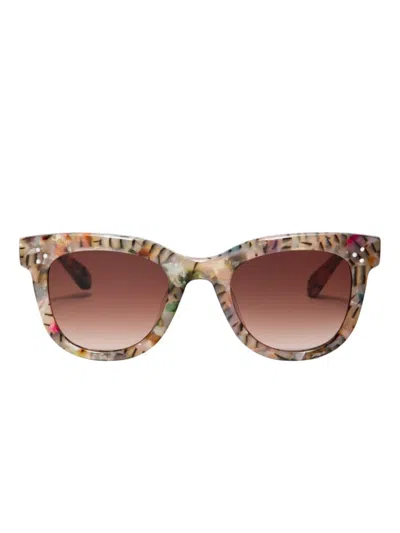 Krewe Du Optic Jena Floral-printed Sunglasses