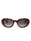 KREWE DU OPTIC MARGARET TORTOISESHELL OVERSIZED SUNGLASSES