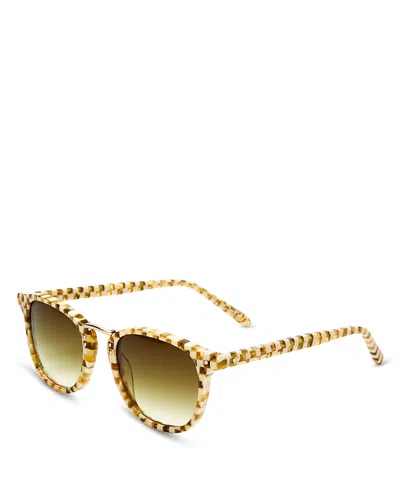 Krewe Franklin Square Sunglasses, 49mm In Tan/brown Gradient
