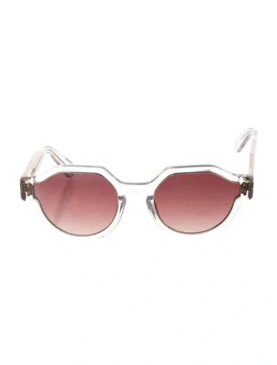 Pre-owned Krewe Heart Gradient Sunglasses In Clear