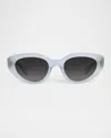 Krewe Irene Acetate Cat-eye Sunglasses In Blue