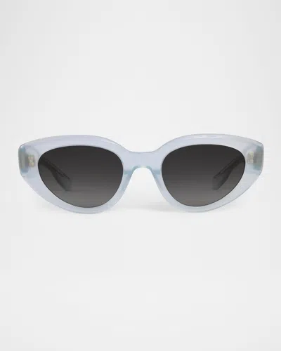 Krewe Irene Acetate Cat-eye Sunglasses In Blue