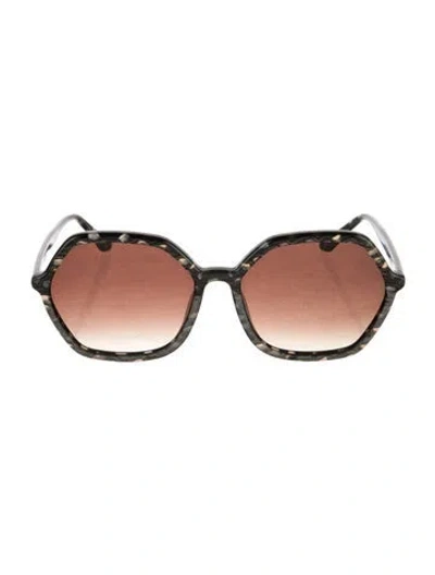 Pre-owned Krewe Jackie Oversize Sunglasses In Neutral