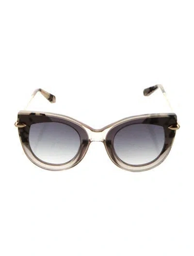 Pre-owned Krewe Laveau Nylon Cat-eye Sunglasses In Brown