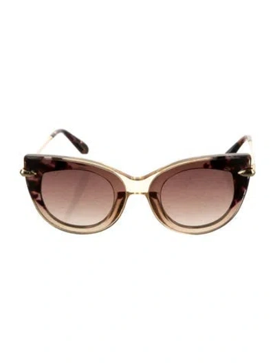 Pre-owned Krewe Laveau Nylon Cat-eye Sunglasses In Neutral