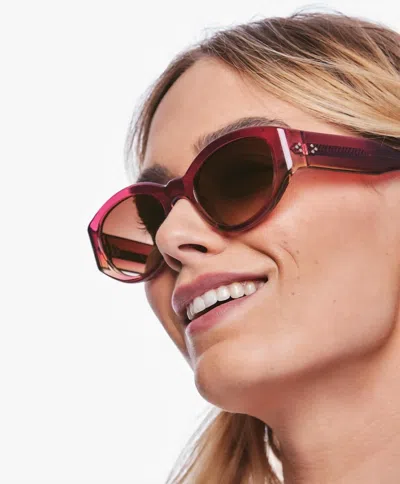 Krewe Lucy Sunglasses In Hibiscus In Pink