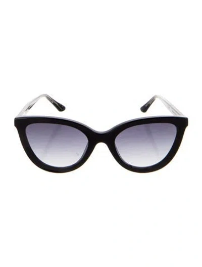 Pre-owned Krewe Monroe Cat-eye Sunglasses In Black
