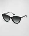 Krewe Monroe Nylon Black Cat Eye Sunglasses In Black
