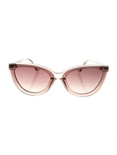 Pre-owned Krewe Monroe Nylon Cat-eye Sunglasses In Neutral