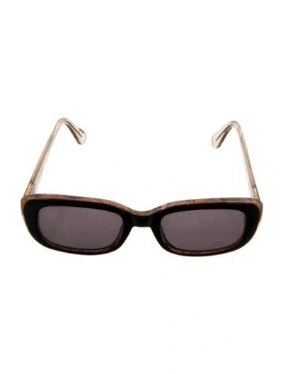 Pre-owned Krewe Narrow Tinted Sunglasses In Brown
