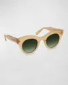 Krewe Olivia Acetate Cat-eye Sunglasses In Chamomile