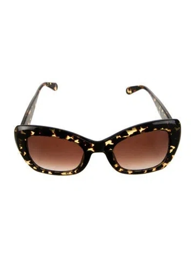 Pre-owned Krewe Oversize Gradient Sunglasses In Black