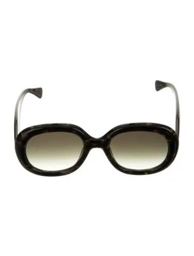 Pre-owned Krewe Oversize Gradient Sunglasses In Black