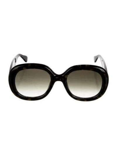 Pre-owned Krewe Oversize Gradient Sunglasses In Black