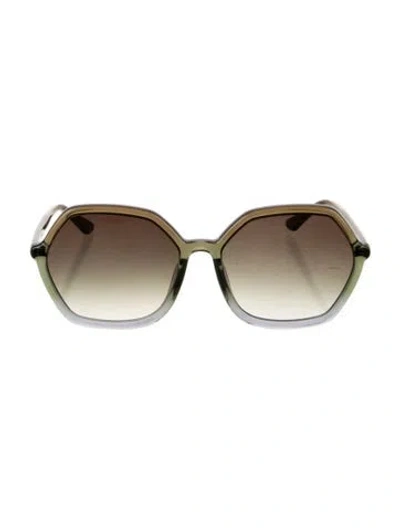 Pre-owned Krewe Oversize Gradient Sunglasses In Black