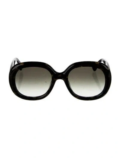 Pre-owned Krewe Oversize Gradient Sunglasses In Black