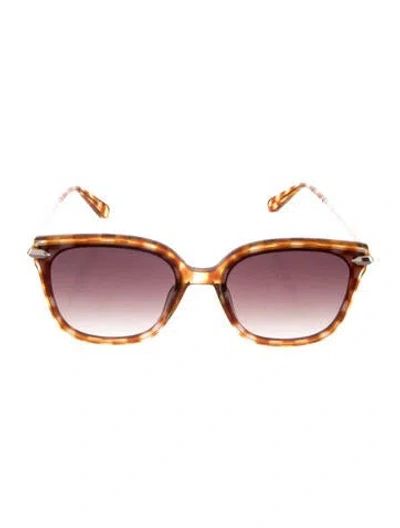 Pre-owned Krewe Oversize Gradient Sunglasses In Brown