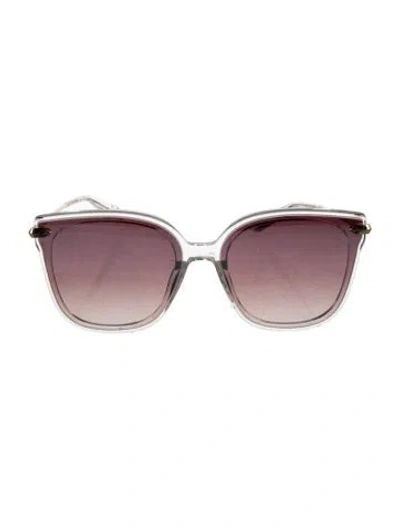 Pre-owned Krewe Oversize Gradient Sunglasses In Clear