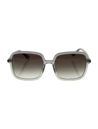 Pre-owned Krewe Oversize Gradient Sunglasses In Clear/green