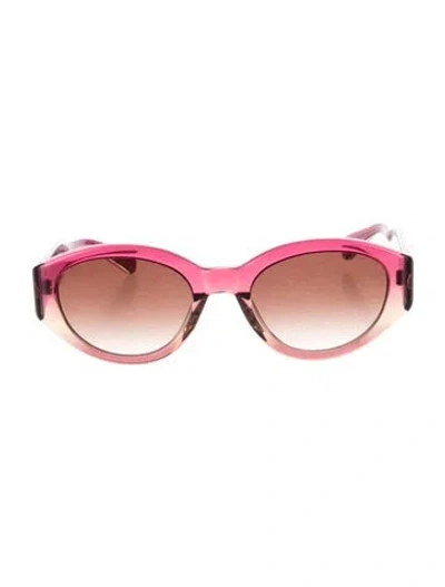 Pre-owned Krewe Oversize Gradient Sunglasses In Clear/purple