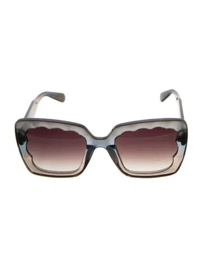 Pre-owned Krewe Oversize Gradient Sunglasses In Grey