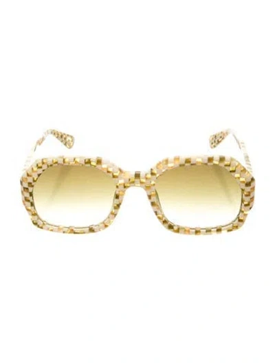 Pre-owned Krewe Oversize Gradient Sunglasses In Neutrals