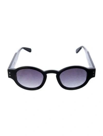 Pre-owned Krewe Round Gradient Sunglasses In Black