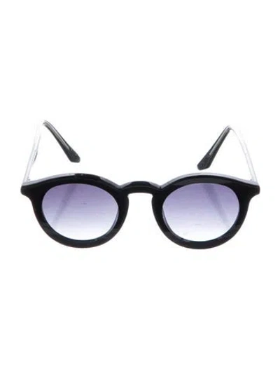 Pre-owned Krewe Round Gradient Sunglasses In Black