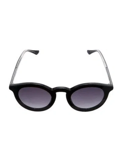 Pre-owned Krewe Round Gradient Sunglasses In Black