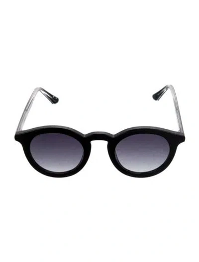 Pre-owned Krewe Round Gradient Sunglasses In Black