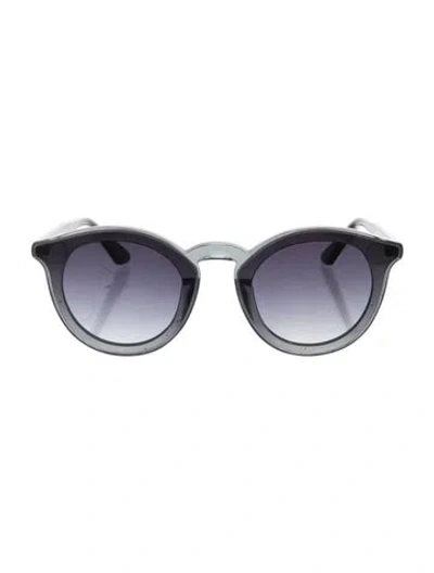 Pre-owned Krewe Round Gradient Sunglasses In Blue