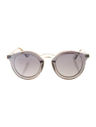 Pre-owned Krewe Round Gradient Sunglasses In Clear