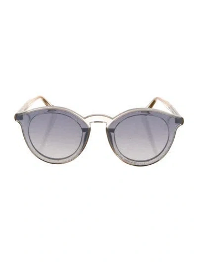 Pre-owned Krewe Round Gradient Sunglasses In Clear/gold