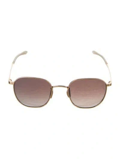 Pre-owned Krewe Round Gradient Sunglasses In Gold