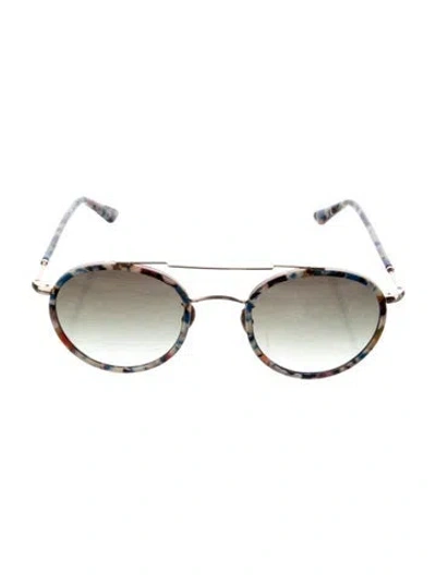 Pre-owned Krewe Round Gradient Sunglasses In Multi