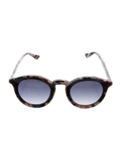 Pre-owned Krewe Round Gradient Sunglasses In Multicolor