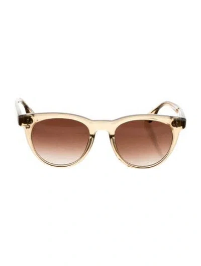 Pre-owned Krewe Round Gradient Sunglasses In Neutral