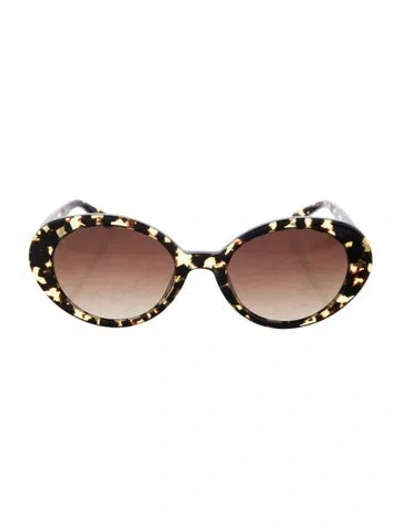 Pre-owned Krewe Round Gradient Sunglasses In Neutrals
