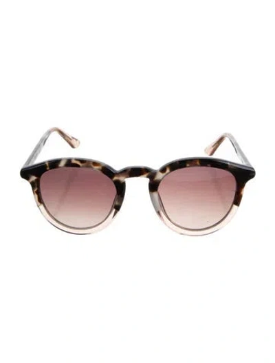 Pre-owned Krewe Round Gradient Sunglasses In Neutrals
