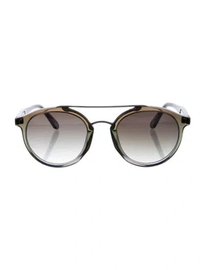 Pre-owned Krewe Round Gradient Sunglasses In Neutrals